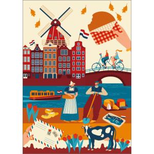 12830 Nederlandse vintage stad