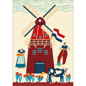 12831 Nederlandse vintage molen
