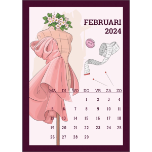 12785 Februari 2024 - Naaiwerk kalenderkaart