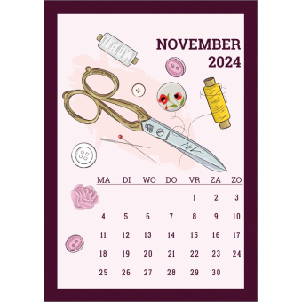 12794 November 2024 - Naaiwerk kalenderkaart