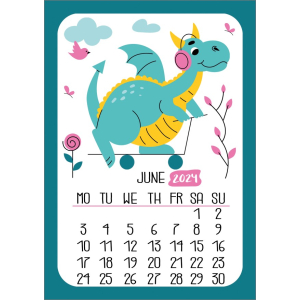 12756 Kalenderkaart Draak jun-2024