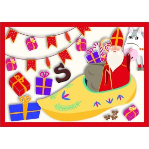 12307 Sinterklaas in een klomp