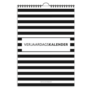 11551 Verjaardagskalender - zwart-wit - minimalistisch